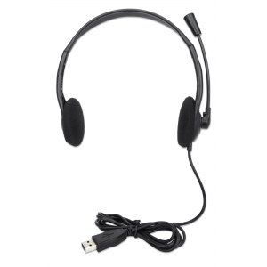Słuchawki Stereo USB z Mikrofonem Economy Manhattan