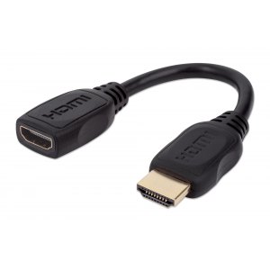 Przedłużacz Kabel HDMI-HDMI 2.0 M/F 20cm Ethernet 4K*60Hz