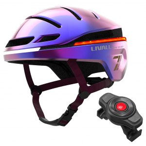 Livall EVO21 Smart Kask Rowerowy LED/SOS 54-58cm Fioletowy