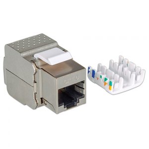 Moduł Keystone RJ45 Cat6, FTP, beznarzędziowy, metalowy