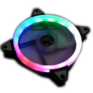 Wentylator 12cm Gaming 15x LED RGB Rainbow Ring