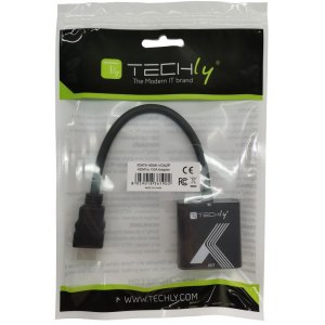Konwerter Adapter HDMI - VGA D-Sub 1920x1200 M/F Techly