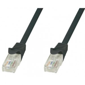 Patch cord Cat5e UTP 20m czarny CCA