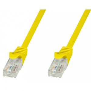 Patch cord Cat5e UTP 20m żółty CCA