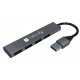 Hub USB Techly 1x USB 3.2 Gen1, 3x USB 2.0