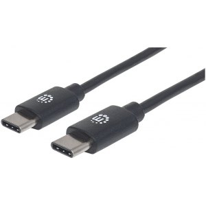 Kabel USB 2.0 Typ-C M/M 1m 60W 3A PD QC 480Mbps Manhattan