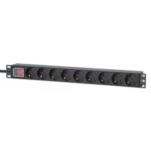 Listwa zasilająca Rack 1U 9x gniazd Schuko 4000W