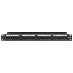 Patch Panel 24x RJ45 Cat6 UTP ze wspornikiem do kabli