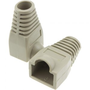 Osłonka wtyku RJ45 szara 10 sztuk