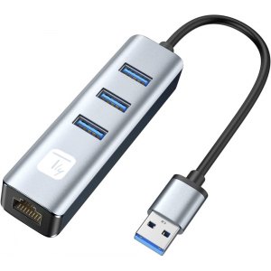 Karta Sieciowa Adapter USB-A 3.0 Gigabit RJ45 Hub 3x USB