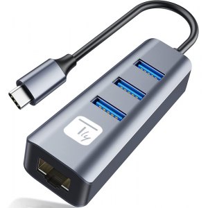 Karta Sieciowa Adapter USB-C 3.1 Gigabit RJ45 Hub 3x USB