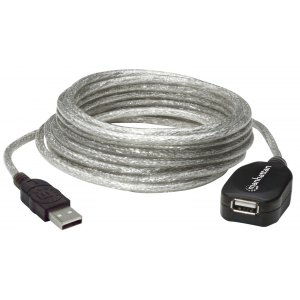 Kabel Przedłużacz Aktywny USB 2.0 A-A M/F 5m Manhattan