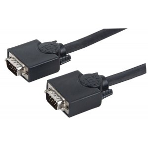 Kabel Monitorowy SVGA D-Sub 15M-15M z Ferrytem 15m Czarny