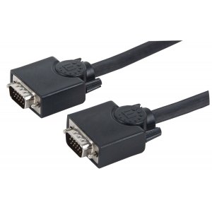 Kabel Monitorowy SVGA D-Sub 15M-15M z Ferrytem 20m Czarny