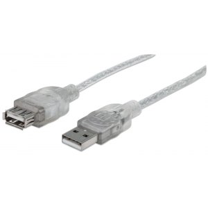 PRZEDŁUŻACZ USB 2.0 A-A M/F 4,5M SREBRNY