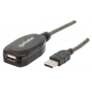 Kabel Przedłużacz Aktywny USB 2.0 A-A M/F 10m Manhattan