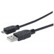 KABEL USB 2.0 A-B MICRO M/M 0,5M CZARNY HI-SPEED USB-A/MICRO-B