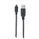 KABEL USB 2.0 A-B MICRO M/M 0,5M CZARNY HI-SPEED USB-A/MICRO-B
