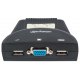 Przełącznik KVM VGA 2/1 z audio - Manhattan 151245 - widok portów USB i VGA
