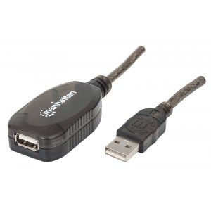 Kabel Przedłużacz Aktywny USB 2.0 A-A M/F 20M Manhattan