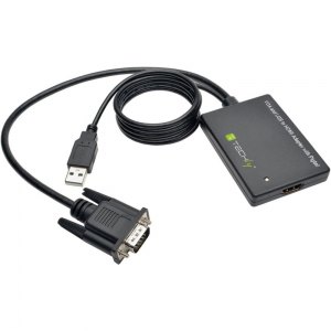 Konwerter Adapter VGA z 2CH USB Audio do HDMI 1080p