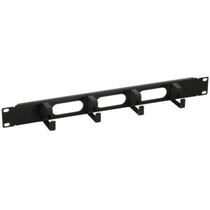 Organizer kabli 1U do szaf rack 19, 4x48mm, czarny