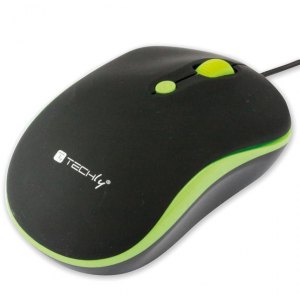 Myszka Optyczna 800/1200/1600 dpi USB Czarno-Zielona