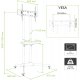 Uchwyt trolley do telewizora 30-65 cali Techly 309982