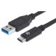 Kabel USB-C - USB-A 1m do szybkiego ładowania Manhattan 353373