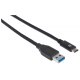 Przewód USB Typ-C / A 1m Quick Charge 60W Manhattan 353373