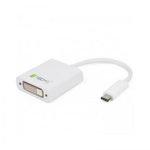 Adapter Przejściówka USB-C do DVI 1080p*60Hz Biały Techly