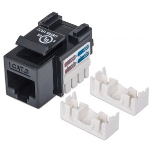 MODUŁ KEYSTONE RJ45 UTP CAT6 CZARNY