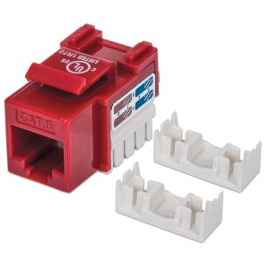 MODUŁ KEYSTONE RJ45 UTP CAT6 CZERWONY