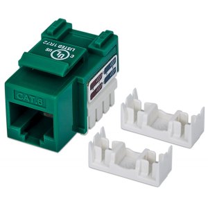 MODUŁ KEYSTONE RJ45 UTP CAT6 ZIELONY