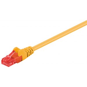 Patchcord RJ45, Cat6, U/UTP, CCA, 5m, żółty