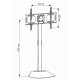 STOJAK PODŁOGOWY TV LCD/LED 32-70 CALI 45KG REGULOWANY
