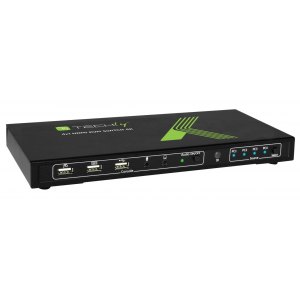 Przełącznik KVM HDMI/USB 4x1 z Audio 4K*60Hz Techly