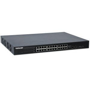 Switch Gigabit 24-portowy PoE+ z portami 10 GbE Uplink