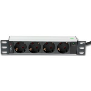 LISTWA ZASILAJĄCA RACK 10  1U 250V/16A 4X SCHUKO 1,8M