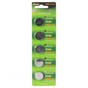 Bateria Litowa CR2016 3V 5 szt. Guzikowa Techly