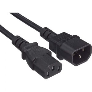 PRZEDŁUŻACZ KABEL ZASILAJĄCY IEC320 C14 NA C13 10A 1M CZARNY