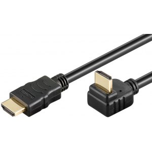 KABEL HDMI/HDMI V1.4 M/M ETHERNET KĄTOWY CZARNY 5M
